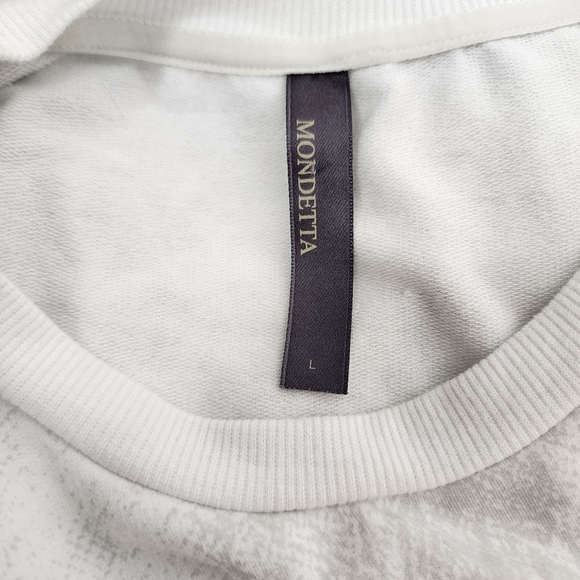 Mondetta Cozy White and Gray Snake Print Sweatshirt Size Large - Picture 8 of 9